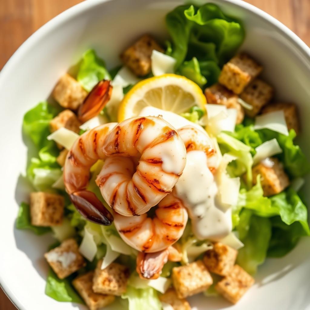 Caesar Salad with Shrimp